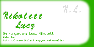 nikolett lucz business card